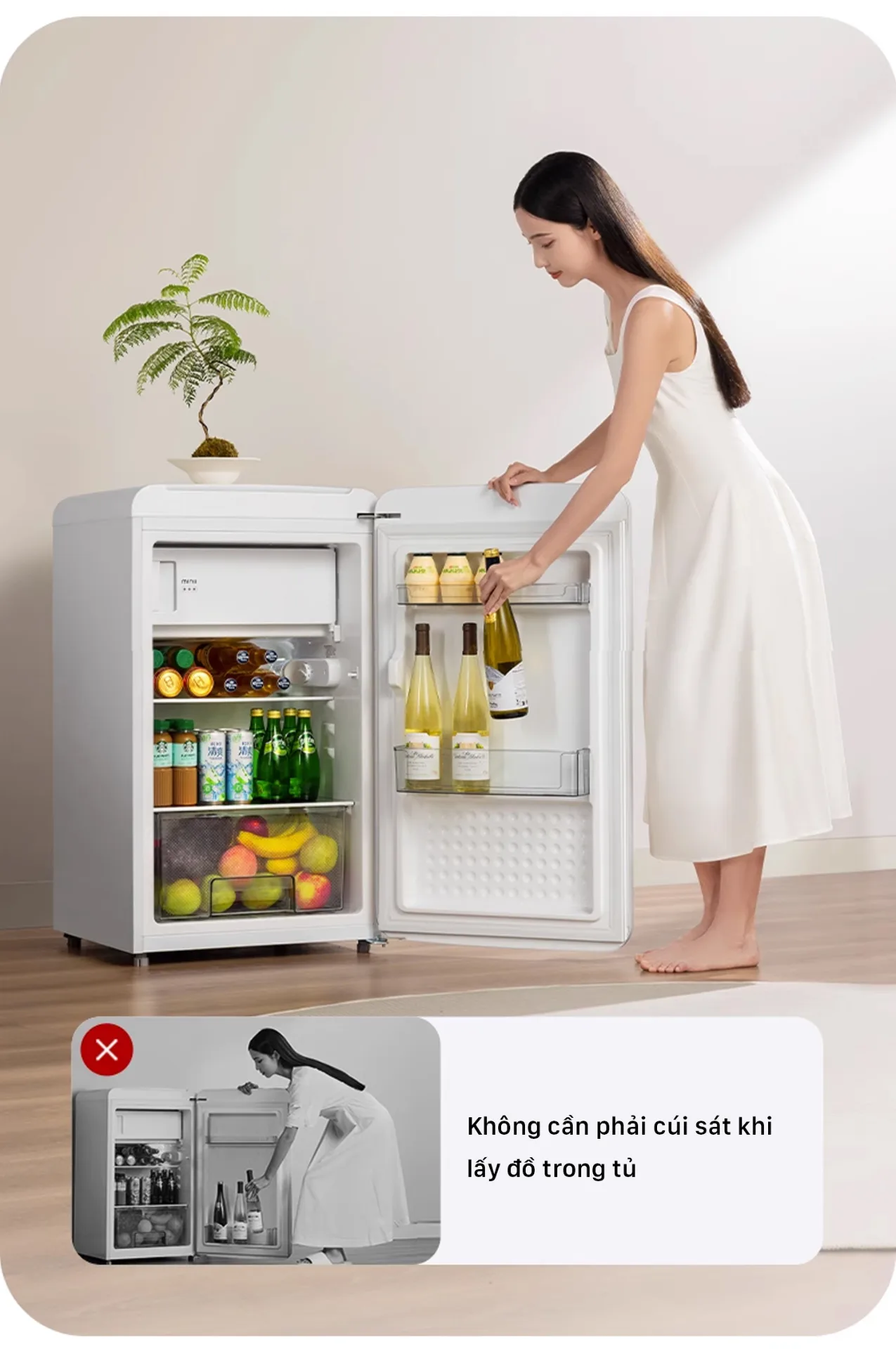 Tủ Lạnh Xiaomi MiniJ Retro 121L - Ảnh 3