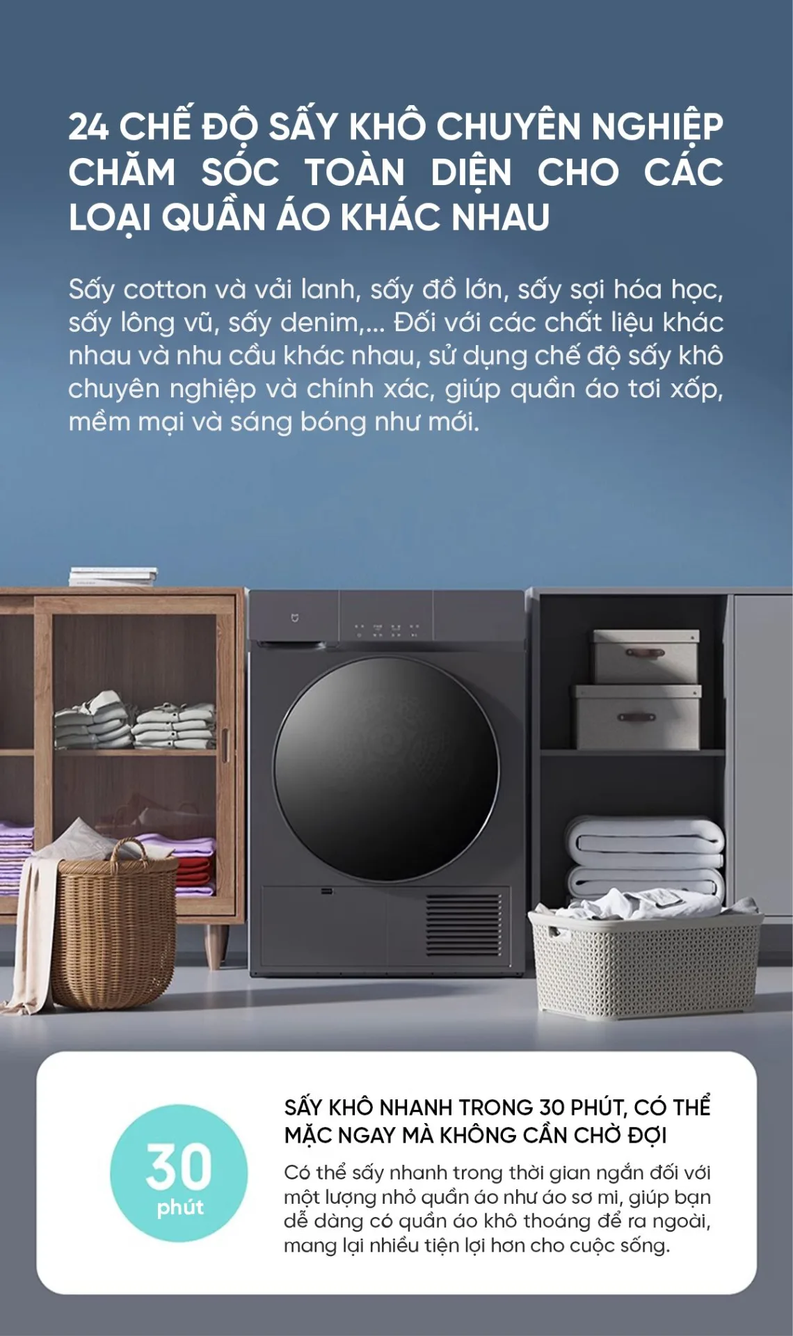 Máy sấy Xiaomi Mijia H100MJ102S Titanium 10kg