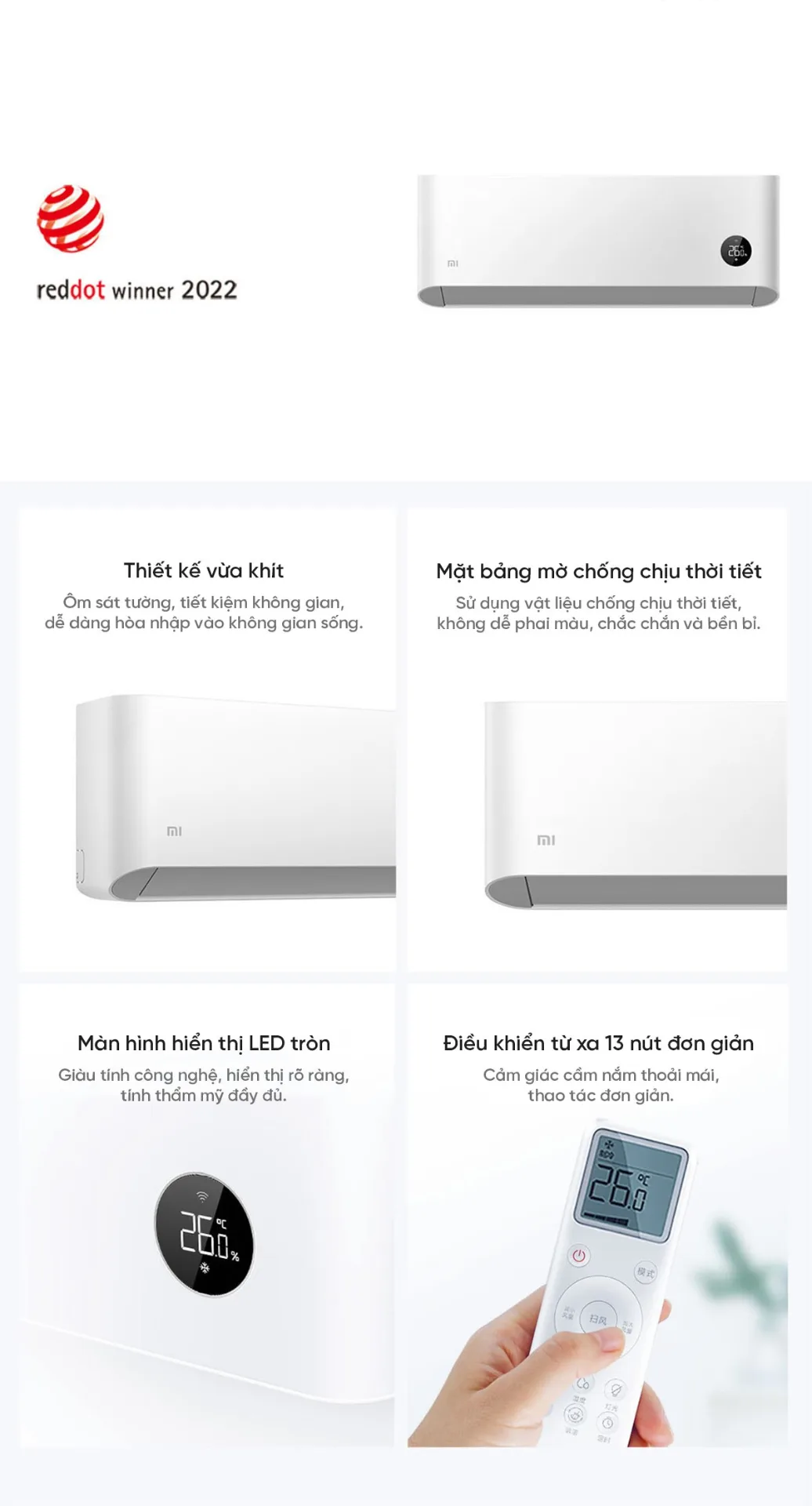 Điều hòa Xiaomi Mijia KFR-26GW/V1A1 1HP 2 chiều
