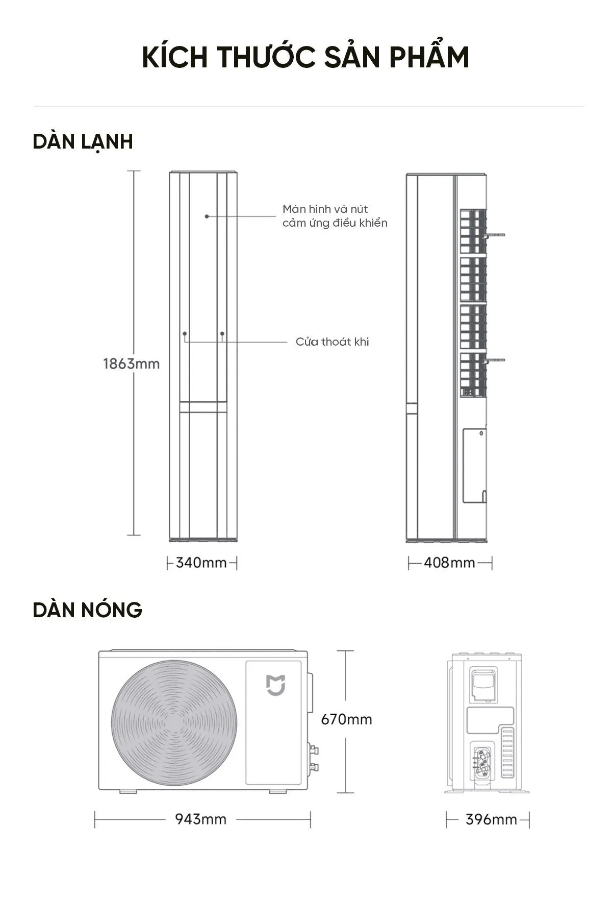 Điều hòa cây Xiaomi Mijia 72LW-NA11/M3A1 3HP 2 chiều
