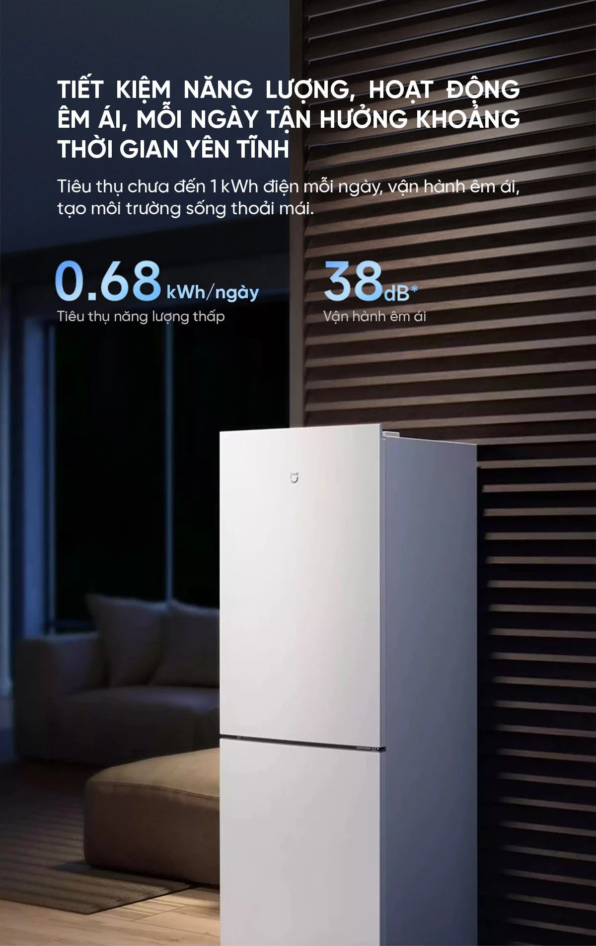 Tủ lạnh Xiaomi Mijia 175L 2 cánh tiết kiệm điện hiệu quả