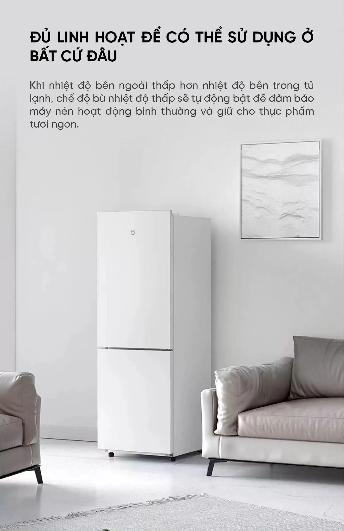 Tủ lạnh Xiaomi Mijia 175L 2 cánh tiết kiệm điện hiệu quả