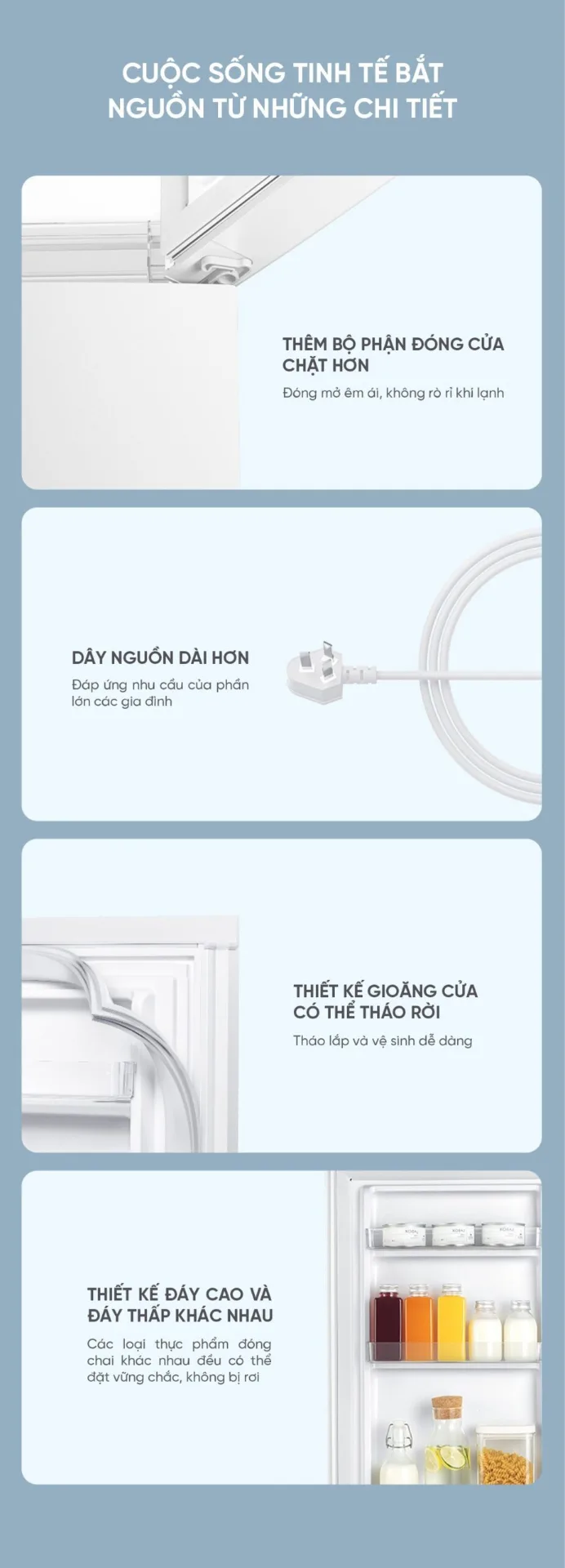 Tủ lạnh Xiaomi Mijia 175L 2 cánh tiết kiệm điện hiệu quả