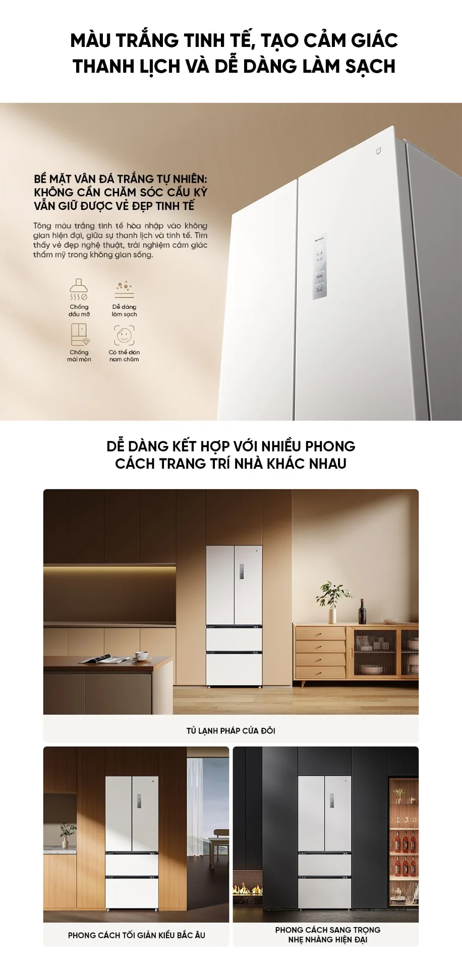 Tủ lạnh kiểu Pháp Xiaomi Mijia 439L thiết kế kiếu Pháp, ngăn chứa siêu lớn