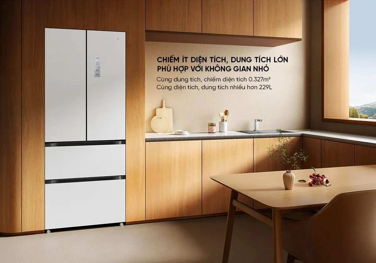 Tủ lạnh kiểu Pháp Xiaomi Mijia 439L thiết kế kiếu Pháp, ngăn chứa siêu lớn