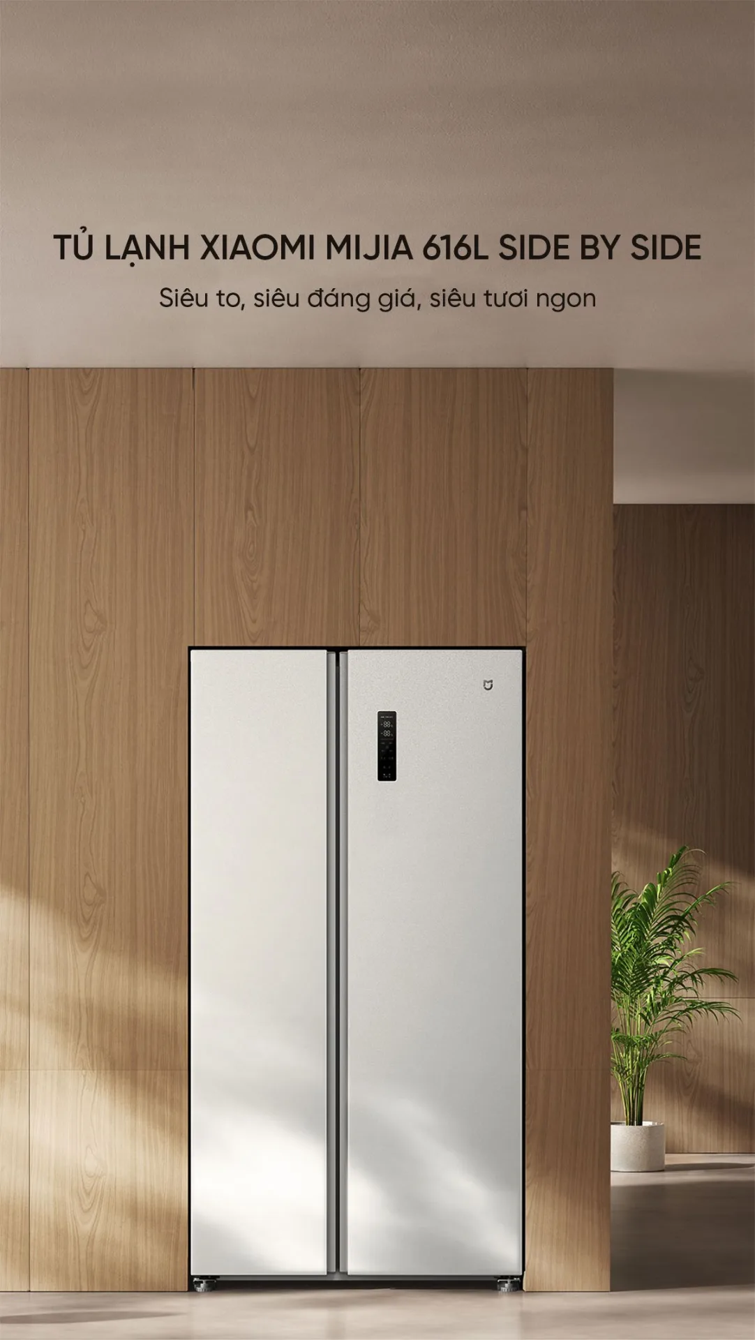 Tủ lạnh Xiaomi Mijia 616L Side by Side ion khử khuẩn cấp đông nhanh
