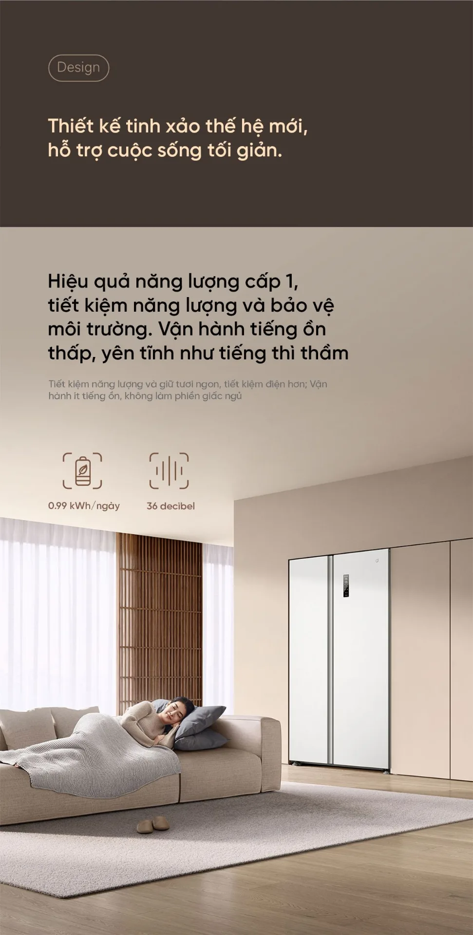 Tủ lạnh Xiaomi Mijia 616L Side by Side ion khử khuẩn cấp đông nhanh