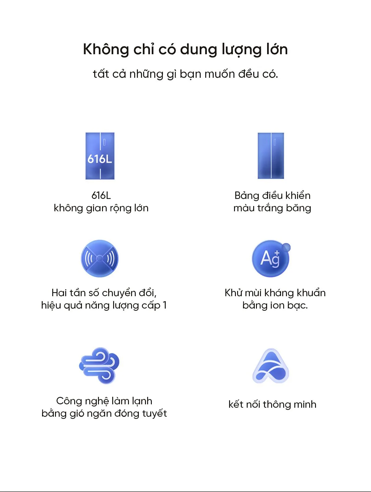 Tủ lạnh Xiaomi Mijia 616L Side by Side ion khử khuẩn cấp đông nhanh