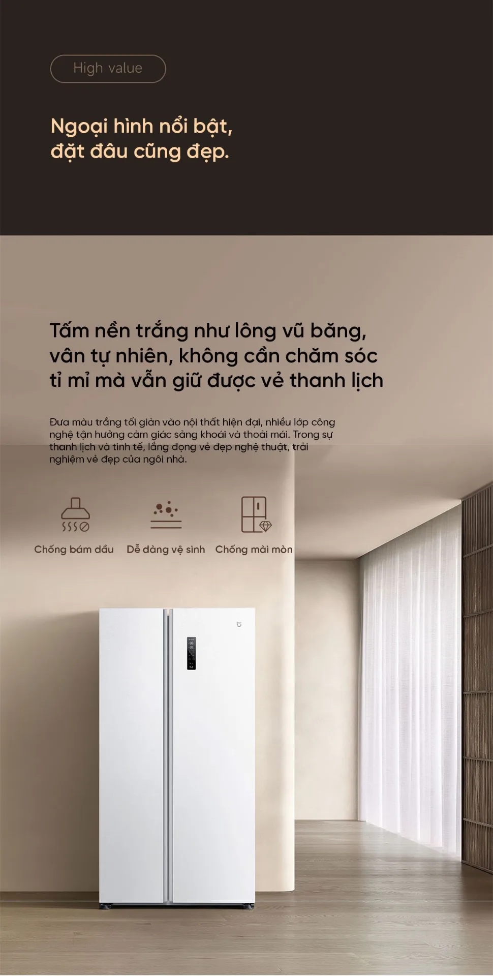 Tủ lạnh Xiaomi Mijia 616L Side by Side ion khử khuẩn cấp đông nhanh