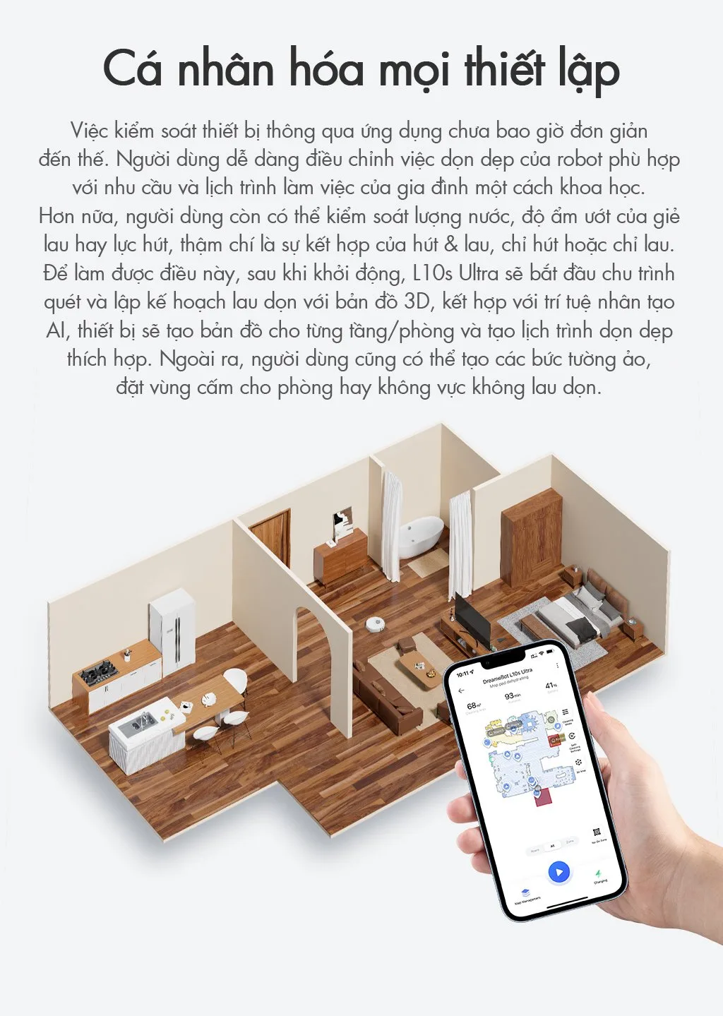 Robot hút bụi lau nhà Dreame Bot L10 Ultra