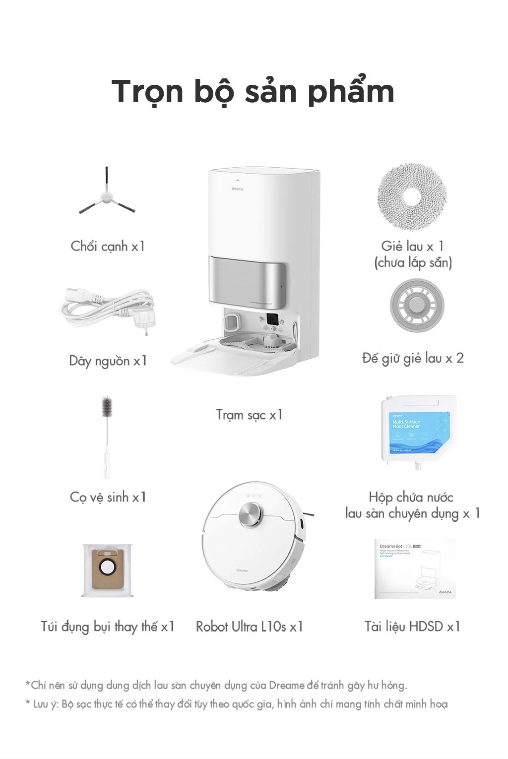 Robot hút bụi lau nhà Dreame Bot L10 Ultra