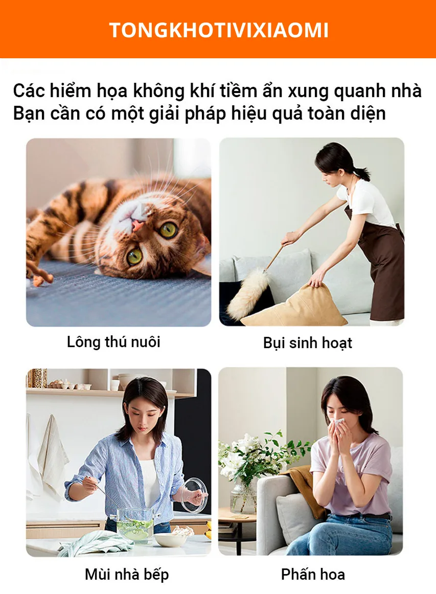 Máy lọc không khí Xiaomi Air Purifier 4 – Khử mùi hiệu quả