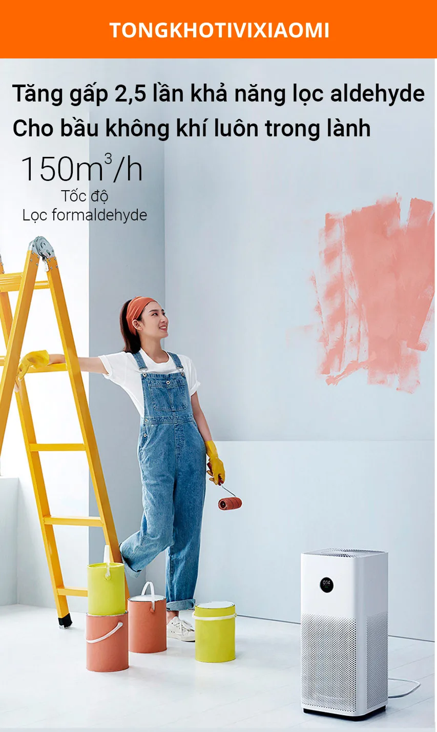 Máy lọc không khí Xiaomi Air Purifier 4 – Khử mùi hiệu quả