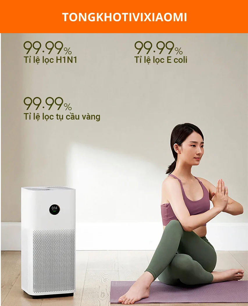 Máy lọc không khí Xiaomi Air Purifier 4 – Khử mùi hiệu quả