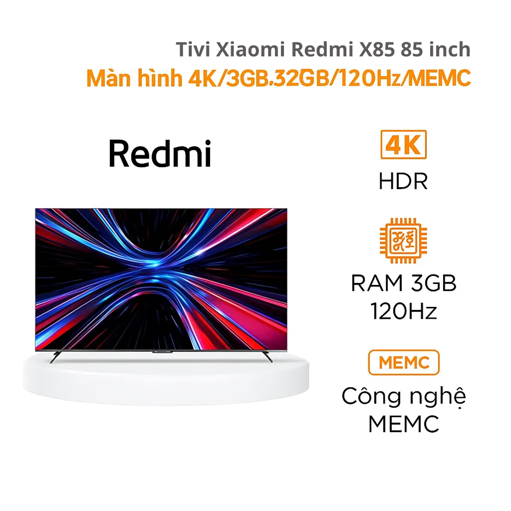 Tivi Xiaomi Redmi X85 85 inch màn hình 4K 120Hz, MEMC - Ảnh 2