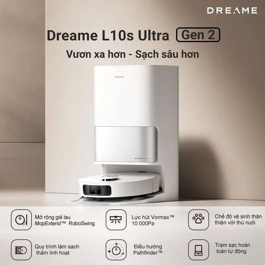 Robot hút bụi lau nhà Dreame L10s Ultra Gen 2