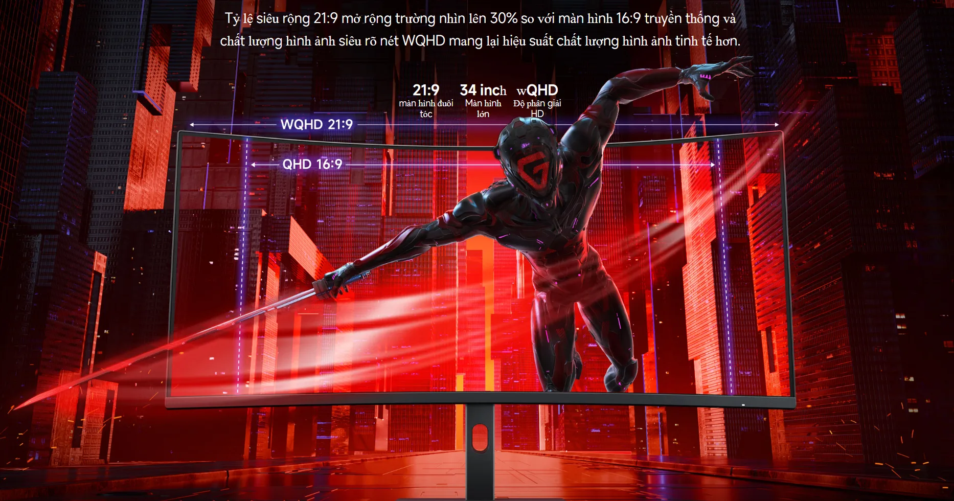 Màn Hình Máy Tính Redmi Gaming Monitor G34WQ – 2K/180 Hz