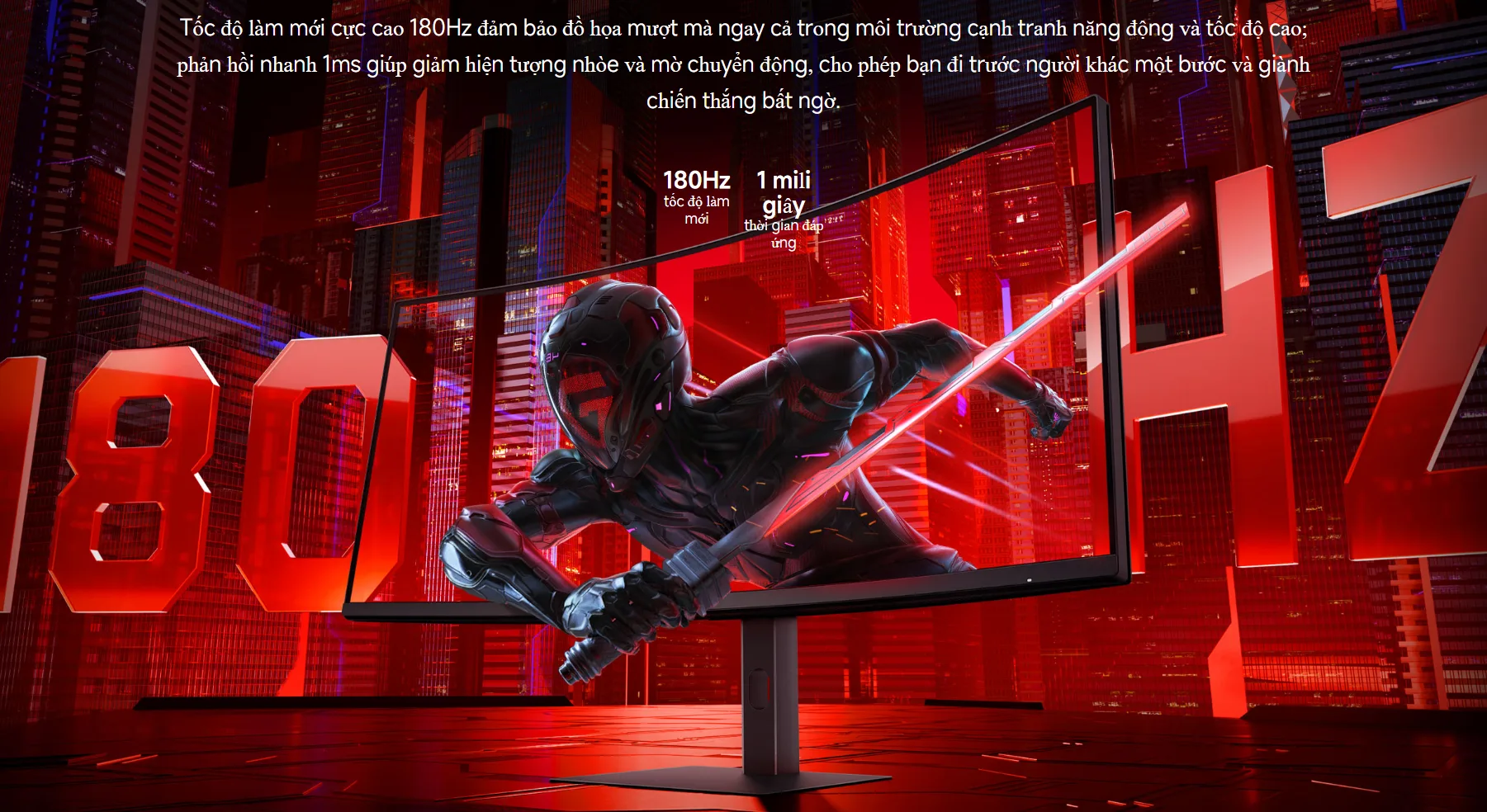 Màn Hình Máy Tính Redmi Gaming Monitor G34WQ – 2K/180 Hz