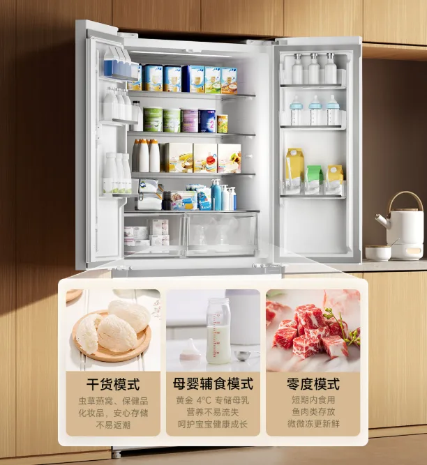 Tủ Lạnh Xiaomi Mijia Pro 508L Kiểu Pháp Màu Trắng