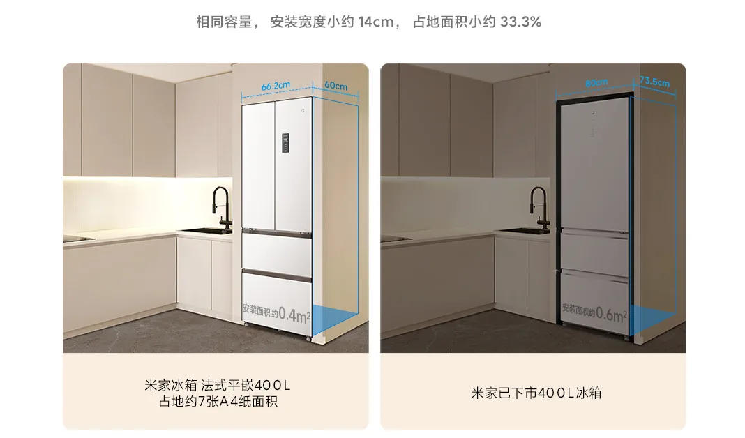 Tủ Lạnh 4 Cánh Xiaomi Mijia 400L BCD-400WFMBI