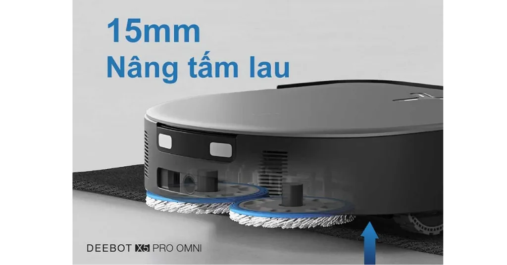 Tấm lau tự động nâng 15mm và tính năng lau cạnh TruEdge